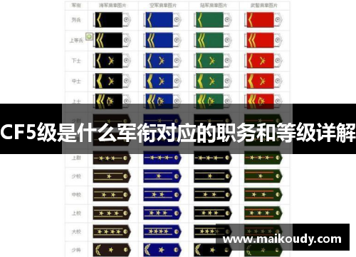 CF5级是什么军衔对应的职务和等级详解